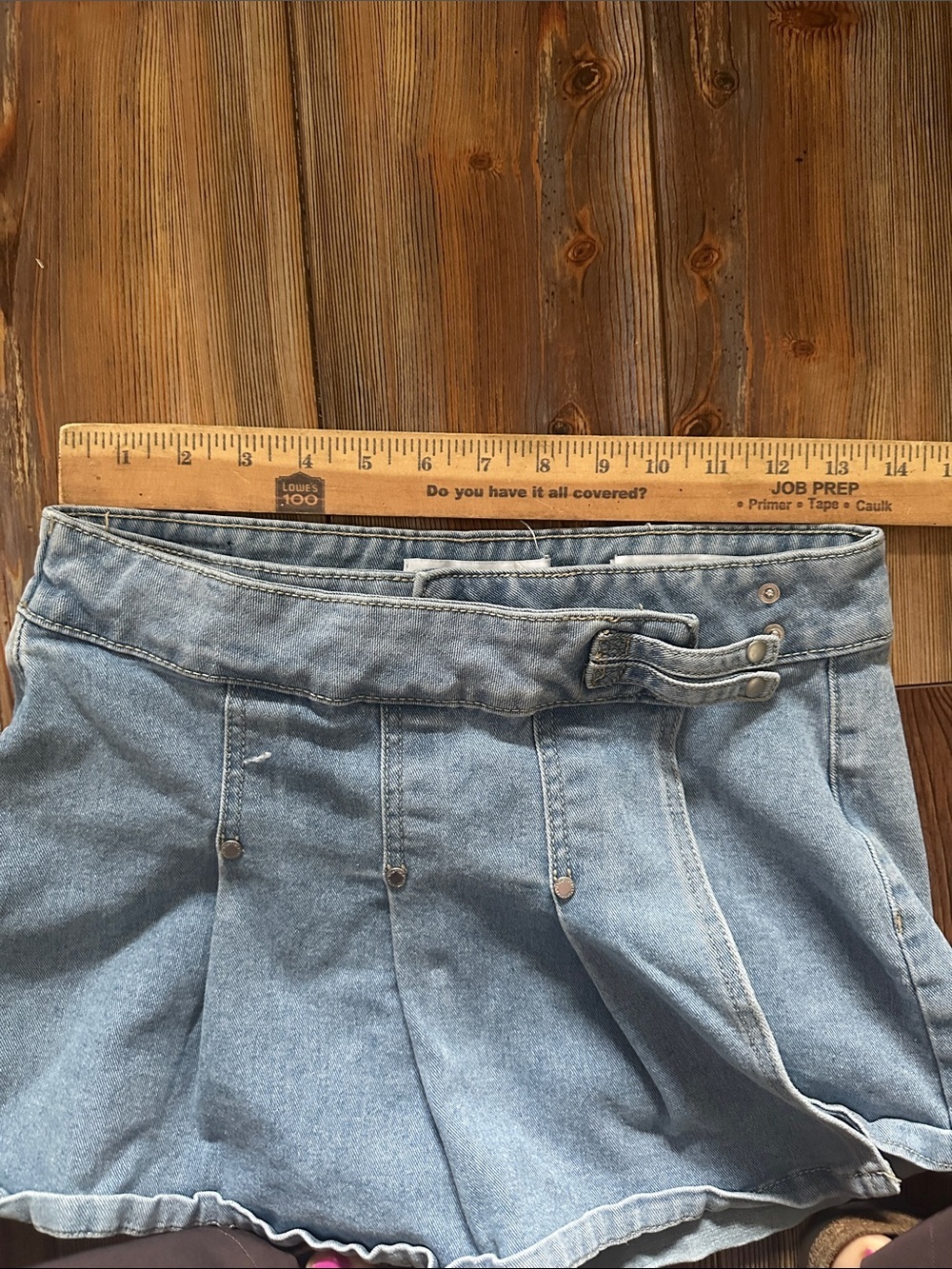 DTCL Light Blue Denim Pleated Mini Skort Small - Picture 6 of 6
